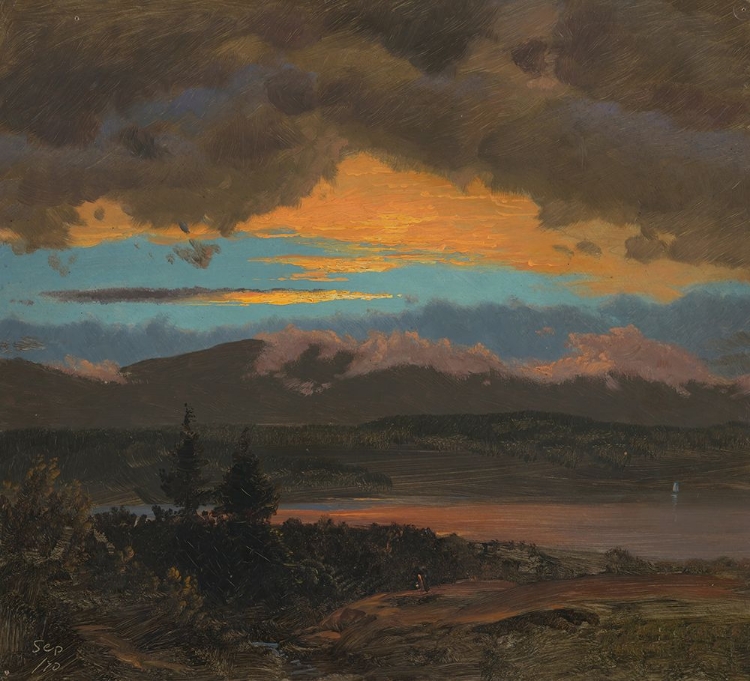 Picture of SUNSET ACROSS THE HUDSON VALLEY, NEW YORK 1870