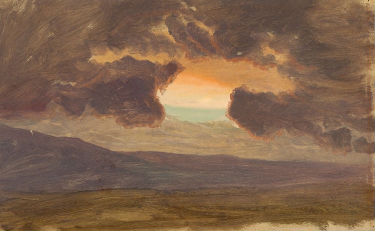 Picture of SUNSET OVER BARE HILLS 1870