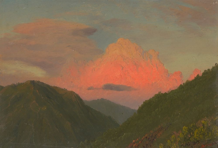 Picture of SUNSET OVER HILLTOPS, JAMAICA, WEST INDIES 1865