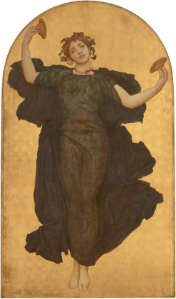 Picture of A DANCING GIRL WITH CYMBALS IN A GREEN ROBE 1869