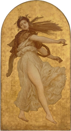 Picture of A DANCING GIRL WITH CYMBALS IN A WHITE ROBE 1869
