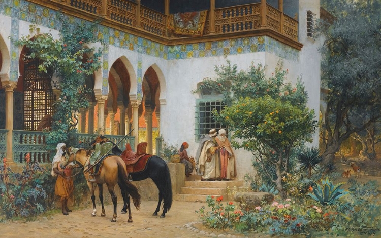 Picture of A NORTH AFRICAN COURTYARD 1879