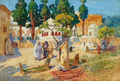 Picture of ARAB WOMENS DAY IN THE CEMETERY, BOU KOBRINE 1925