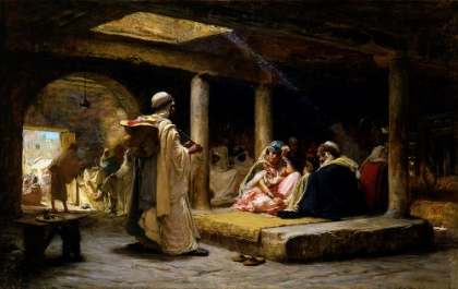 Picture of CAFE AT BISKRA, ALGERIA 1884