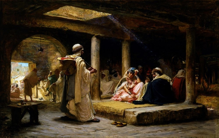 Picture of CAFE AT BISKRA, ALGERIA 1884