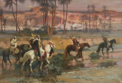 Picture of FORDING THE STREAM, ALGERIA 1880S