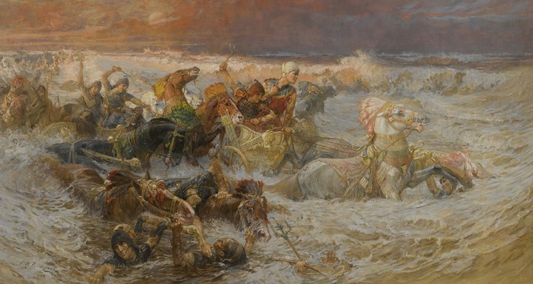 Picture of PHARAOH AND HIS ARMY ENGULFED BY THE RED SEA 1900