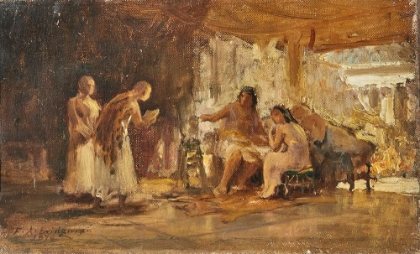 Picture of STUDY OF A GROUP IN AN INTERIOR 1879