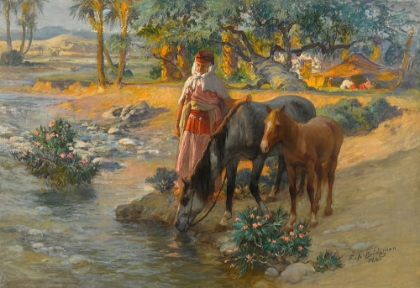 Picture of WATERING THE HORSES 1921