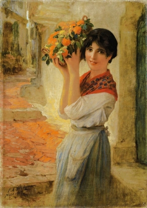 Picture of YOUNG NICOISE WITH A BASKET 1917