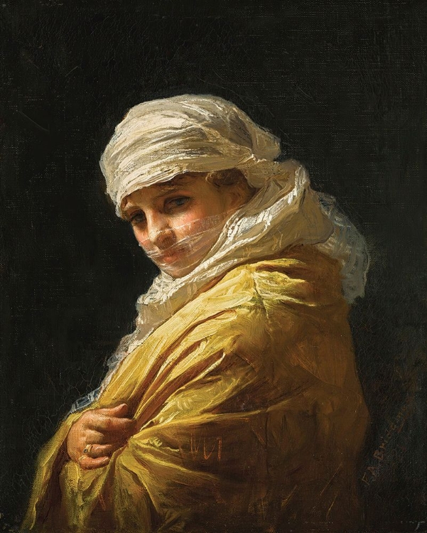 Picture of YOUNG WOMAN IN A WHITE TURBAN