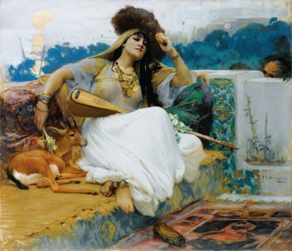Picture of YOUNG WOMAN ON A TERRACE
