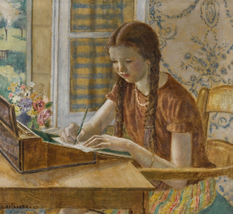Picture of GIRL AT WRITING DESK 1927
