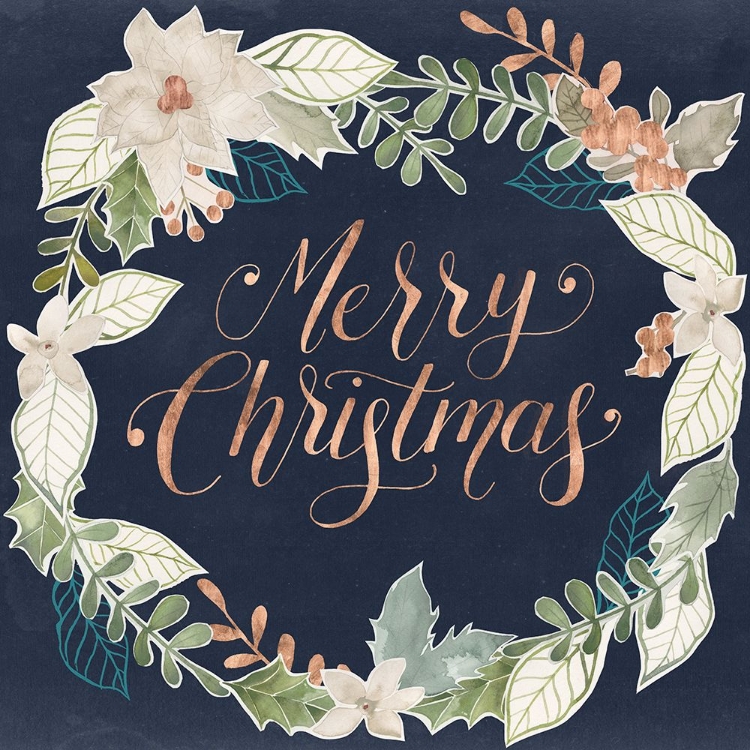 Picture of GILDED INDIGO CHRISTMAS I