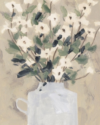 Picture of WHITE SUMMER FLOWERS IN A JUG VASE I
