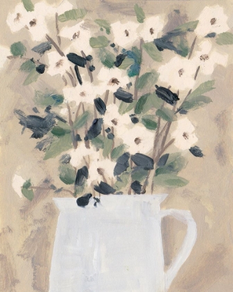 Picture of WHITE SUMMER FLOWERS IN A JUG VASE II
