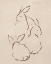 Picture of EARTHTONE RABBIT SKETCH I