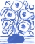 Picture of BLUE BRUSH FLOWERS I