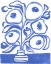 Picture of BLUE BRUSH FLOWERS II