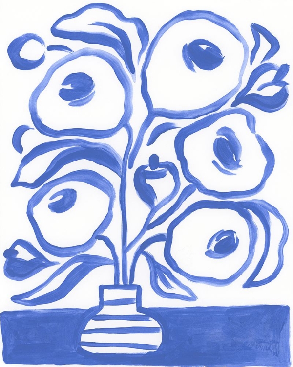 Picture of BLUE BRUSH FLOWERS II