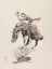 Picture of BUCKING HORSE AND COWGIRL