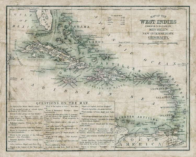 Picture of MAP OF  WEST INDIES
