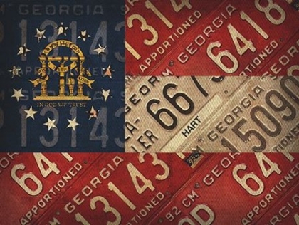 Picture of GEORGIA LICENSE PLATE FLAG 