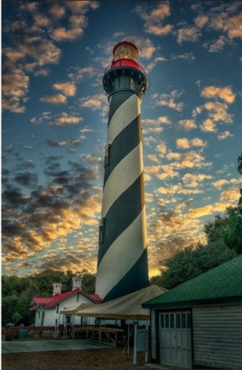 Picture of ST. AUGUSTINE LIGHTHOUSE SUNSET 