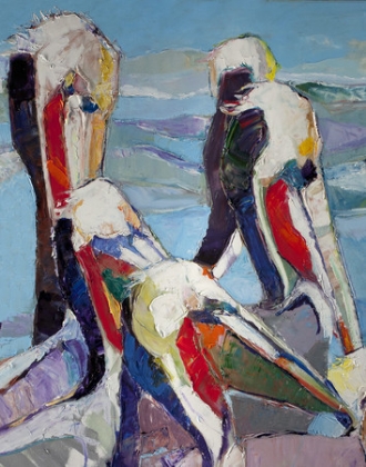 Picture of COLORFUL PELICANS 