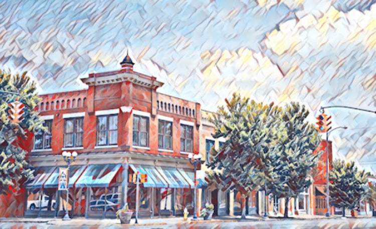 Picture of A DOWNTOWN CORNER IN ATHENS 