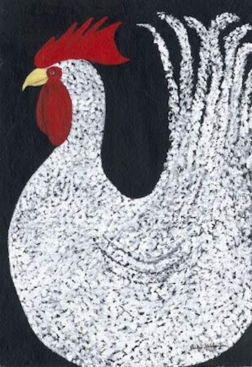 Picture of BLACK AND WHITE CHICKEN 