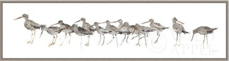 Picture of WATERCOLOR SANPIPER PANEL GREY