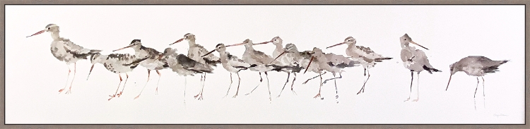 Picture of WATERCOLOR SANPIPER PANEL GREY