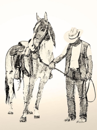 Picture of COWBOY AND HIS STEED