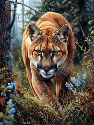 Picture of MOUNTAIN LION IN THE FOREST 2