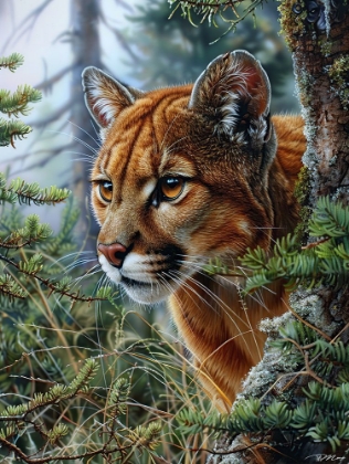 Picture of PORTRAIT OF A MOUNTAIN LION