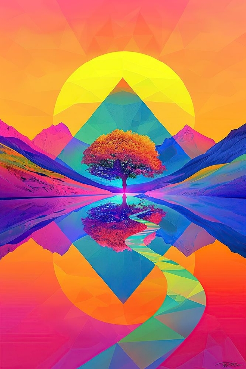 Picture of PSYCHEDELIC GEOMETRIC NATURE 4