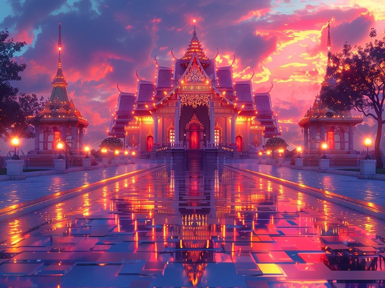 Picture of SUNSET TEMPLE