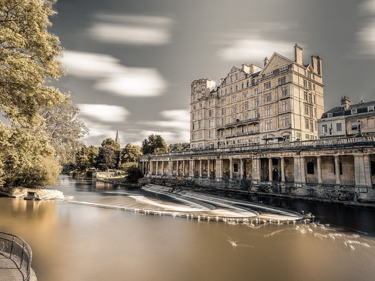 Picture of RIVER THROUGH BATH CITY WITH BUILDINGS AROUND, UK