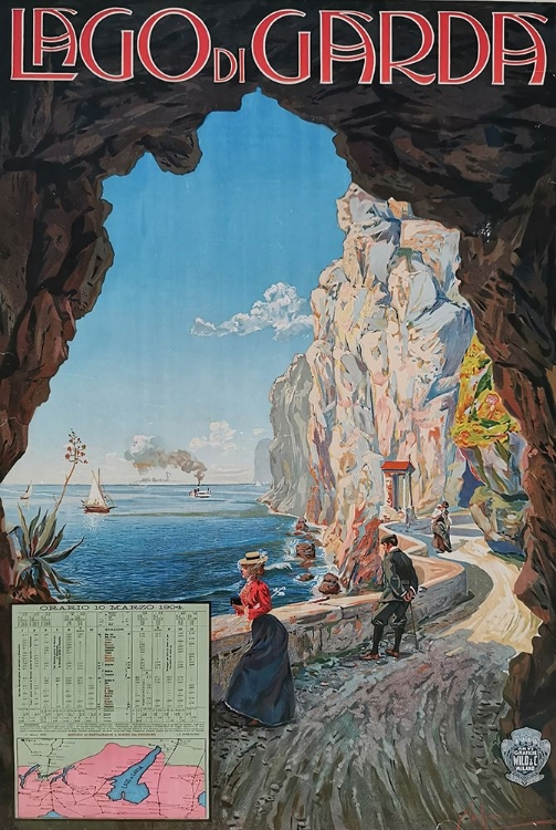 Picture of ITALY LAKE GARDA VINTAGE TRAVEL POSTER