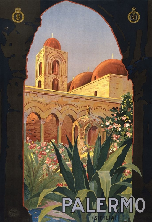 Picture of ITALY PALERMO VINTAGE TRAVEL POSTER
