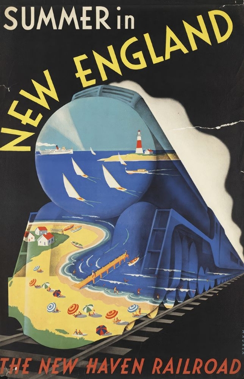 Picture of NEW ENGLAND IN SUMMER VINTAGE RAILROAD POSTER