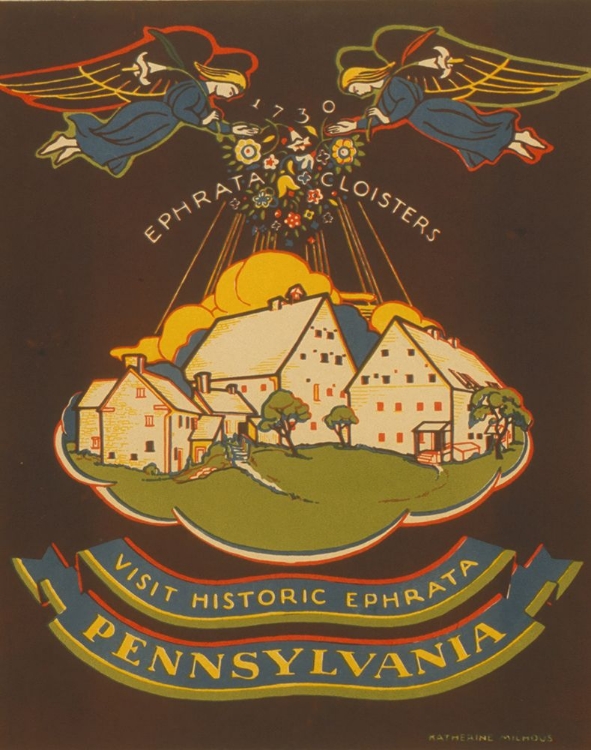 Picture of PENNSYLVANIA EPHRATA VINTAGE TRAVEL POSTER