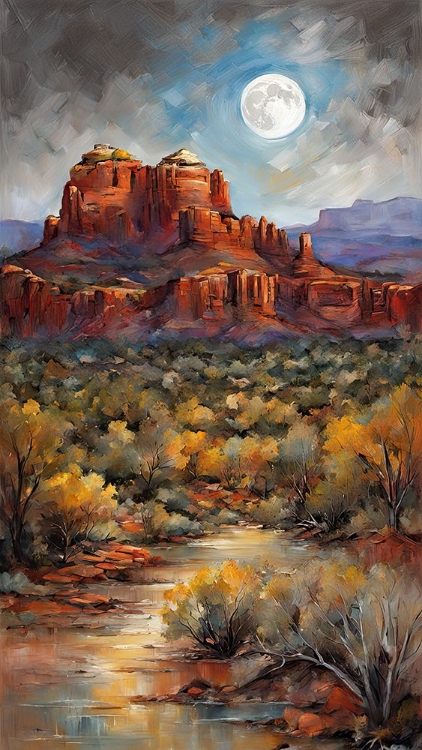 Picture of RED ROCK DESERT NIGHT