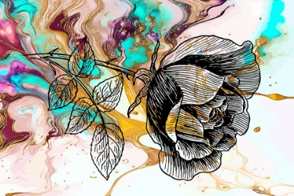 Picture of CERAMIC FLORAL ABSTRACT