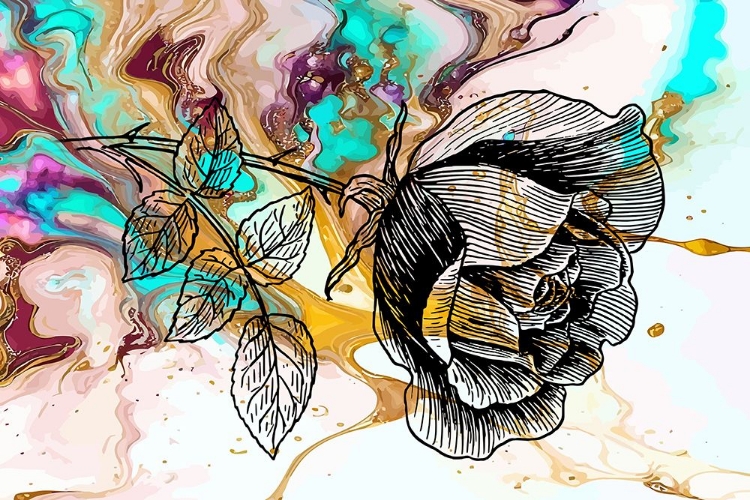 Picture of CERAMIC FLORAL ABSTRACT