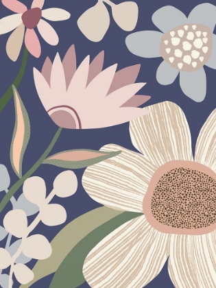 Picture of ILLUSTRATED FLORAL I BLUE