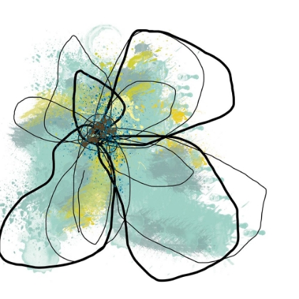 Picture of TEAL FLORAL 1