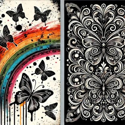 Picture of BUTTERFLIES AND RAINBOWS