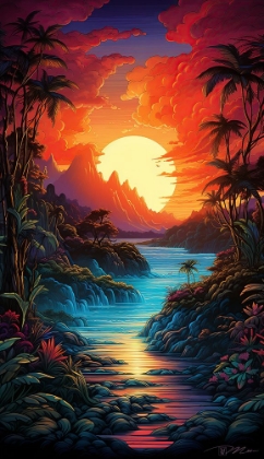 Picture of TROPICAL SUNSET 3